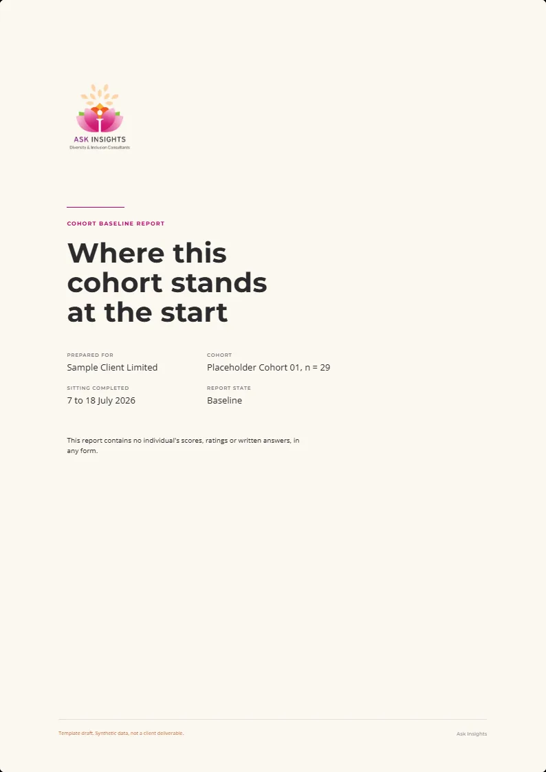 Baseline cohort report cover